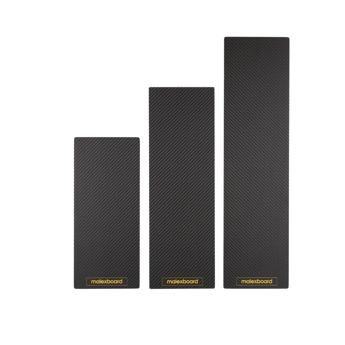 Carbon Fiber Balayage & Foil Boards - Trio Set S/M/L (5x12, 5x16, 5x20 in) | malexboard