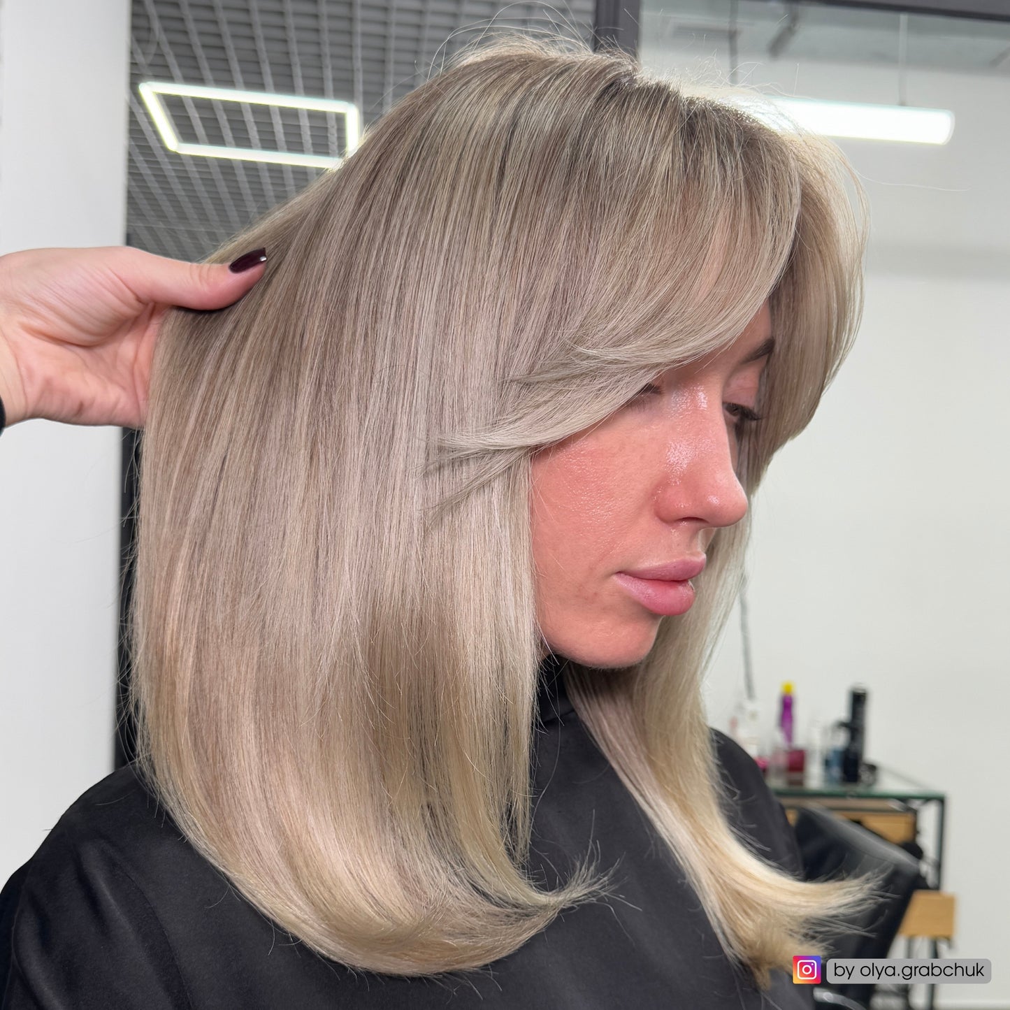 Hair coloring result achieved using carbon fiber foil board by malexboard
