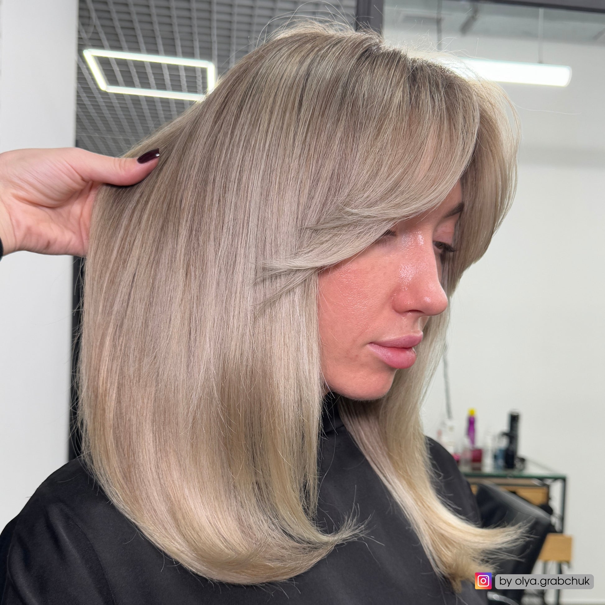 Hair coloring result achieved using carbon fiber foil board by malexboard

